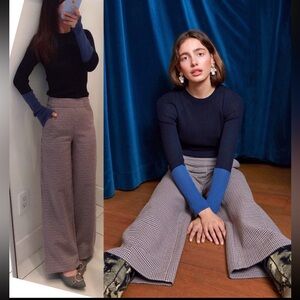 NWT Just female color block sleeve knit top